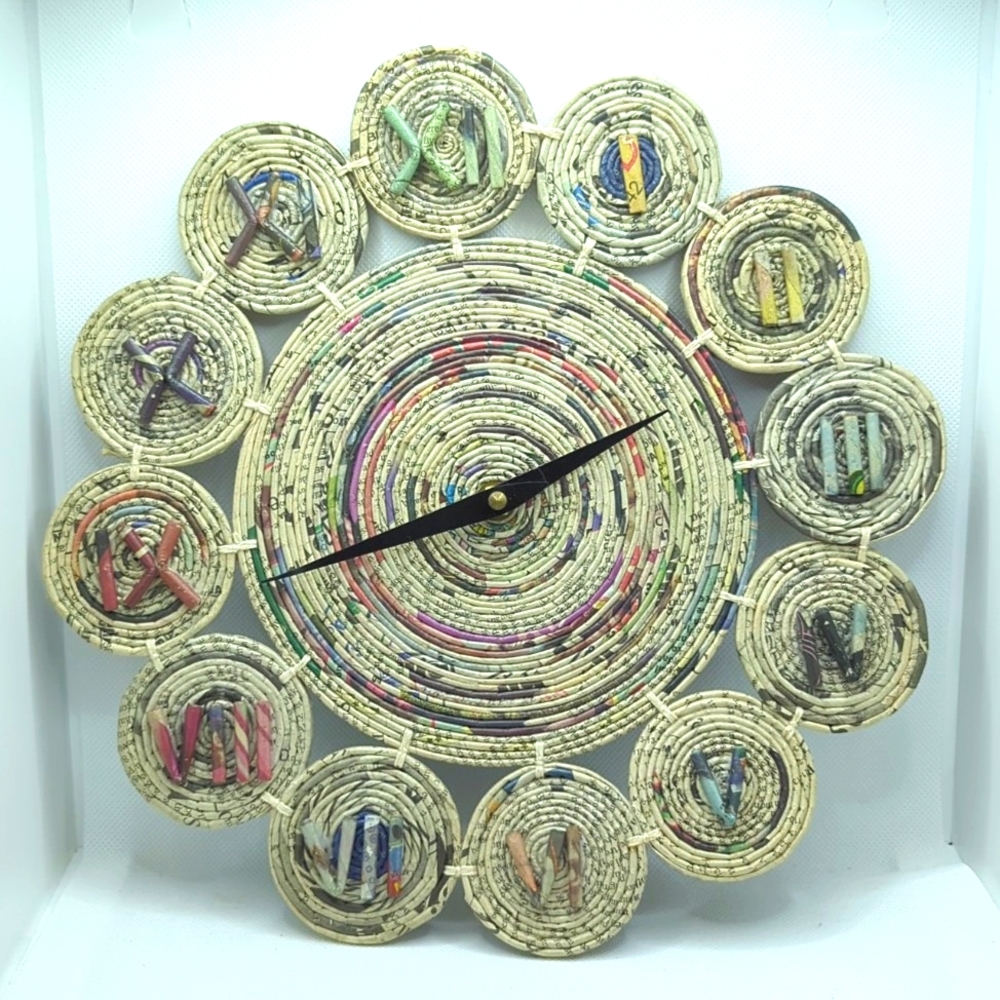 Newspaper Craft Clock - Picture 1 of 6